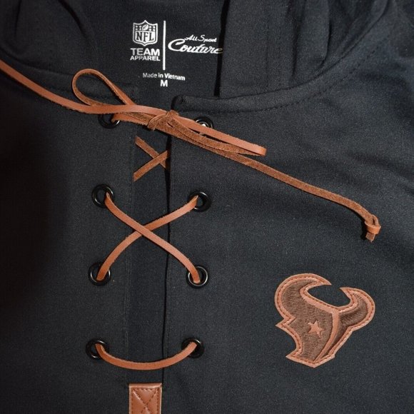 All Sport Couture NFL Womens Houston Texans Game-On Black Hoodie New - Picture 6 of 6